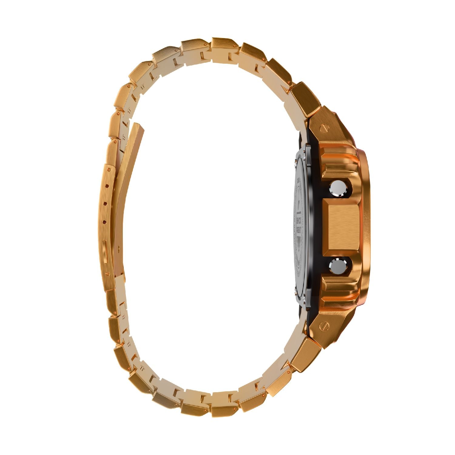 Rose Gold Casio DW5600 Metal G-Shock Mod Side View