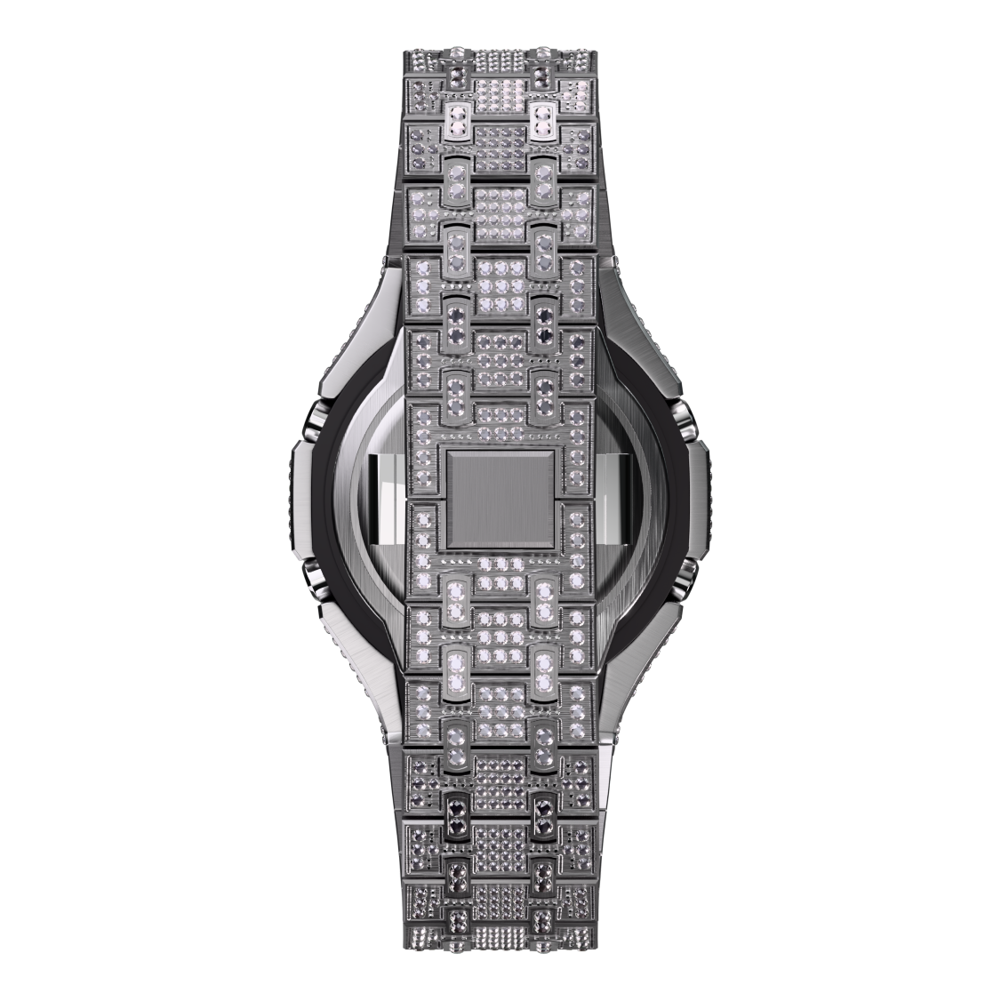 Casio G-Shock GA-2100 Metal Modded All Crystal Watch GA2100 Iced Out Casioak Mod Image 3