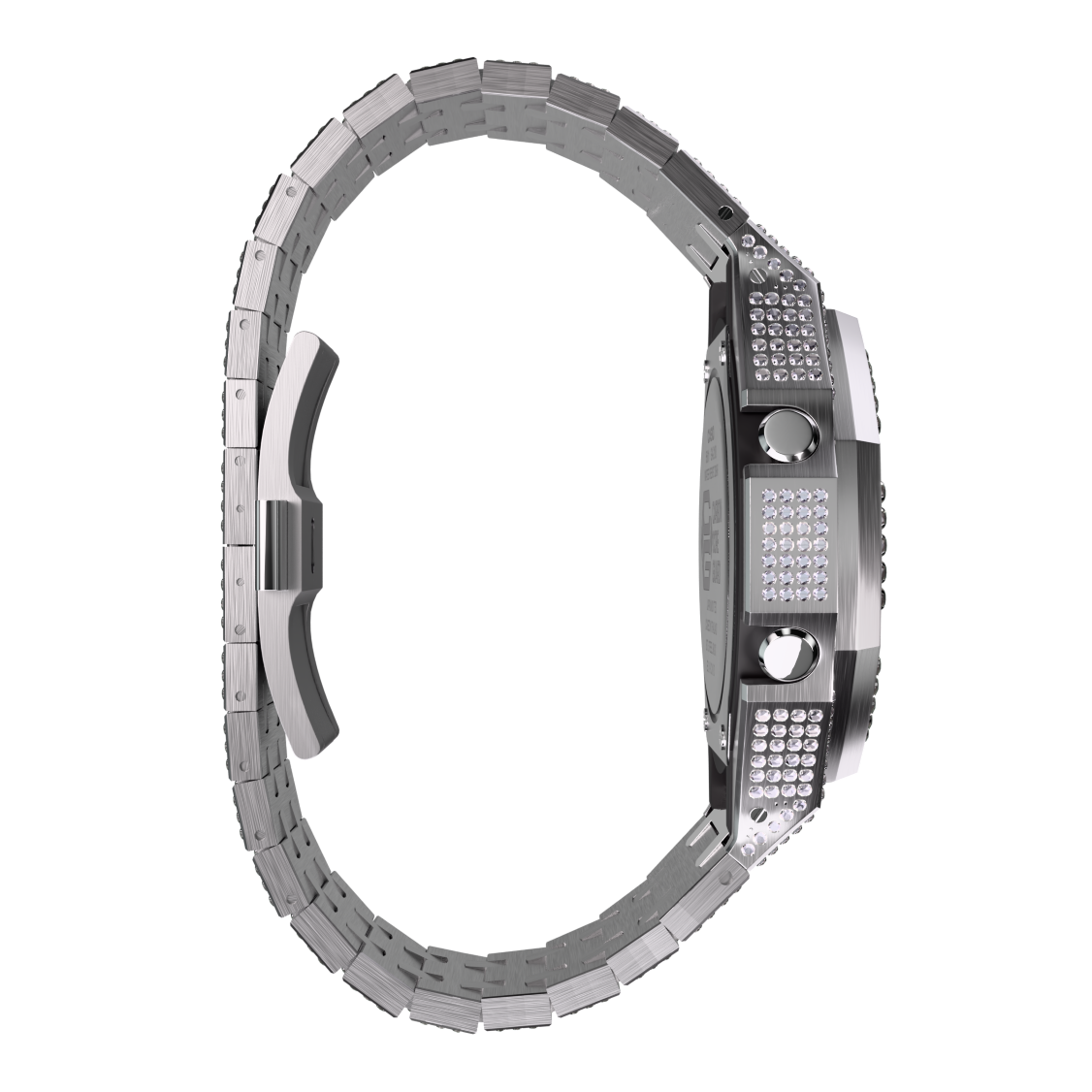 Casio G-Shock GA-2100 Metal Modded All Crystal Watch GA2100 Iced Out Casioak Mod Image 4