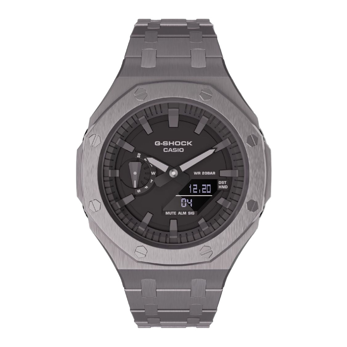 Casio G-Shock GA-2100 Gunmetal Grey Case Band GA2100 Casioak Mod Custom Watch