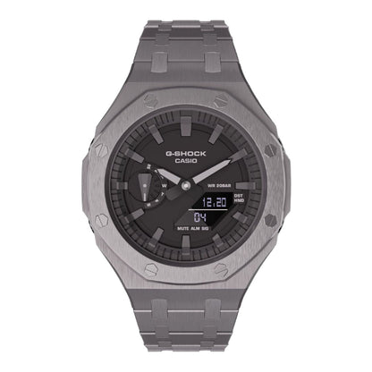 Casio G-Shock GA-2100 Gunmetal Grey Case Band GA2100 Casioak Mod Custom Watch