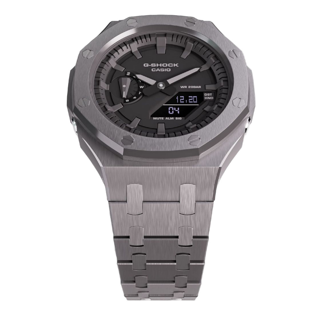 Casio G-Shock GA-2100 Gunmetal Grey Case Band GA2100 Casioak Mod Custom Watch