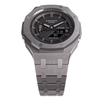 Casio G-Shock GA-2100 Gunmetal Grey Case Band GA2100 Casioak Mod Custom Watch