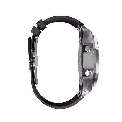 Iced Out Casioak Mod - Casio G-Shock GA-2100 Metal Modded Crystal Watch GA2100 - Side View