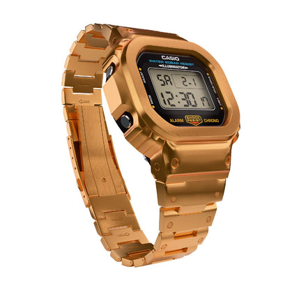 Rose Gold Casio DW5600 Metal G-Shock Mod Cool View