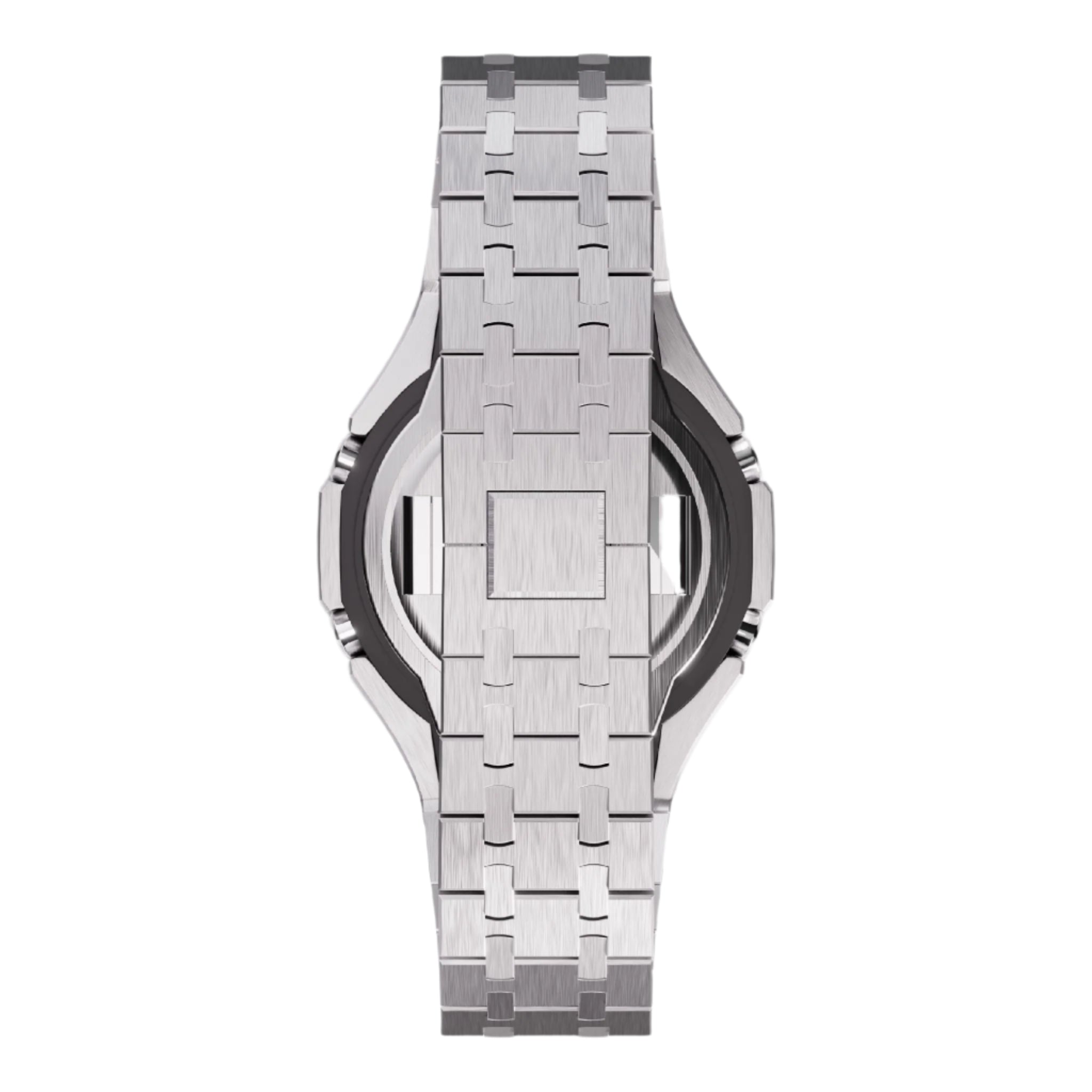 Casioak Mod Custom Metal Watch Casio G-Shock GA-2100-4A Red Dial Steel GA2100 Image 4